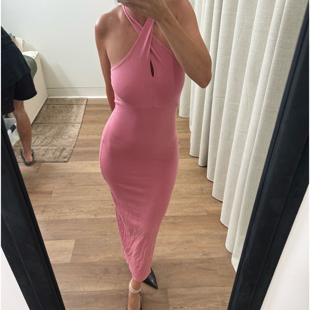 Pink Rib reformation dress